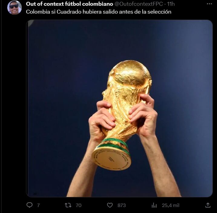 Meme sobre la salida de Cuadrado.