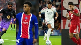 Lamine Yamal, Desire Doué, Kylian Mbappé y Luis Díaz