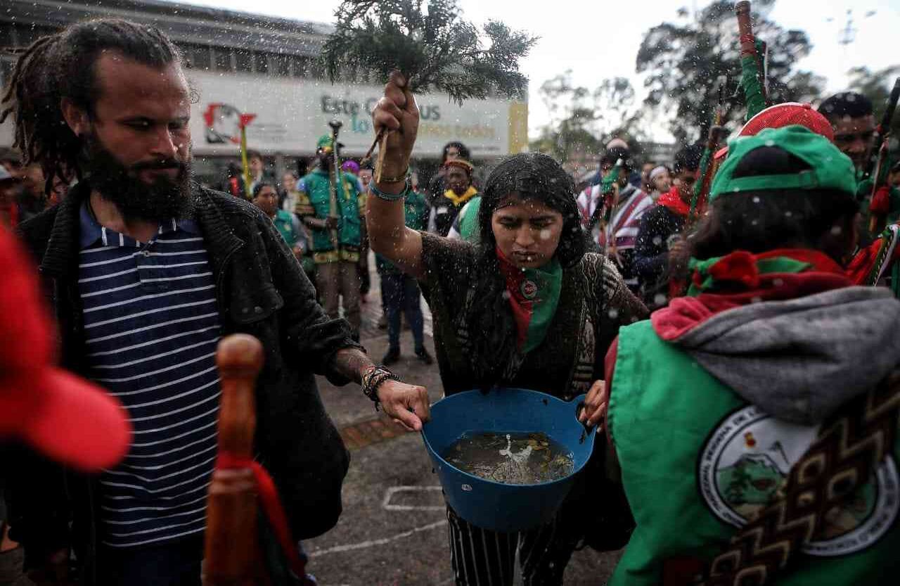  “Estamos en la defensa de la madre tierra, por eso estamos acá”  Katherine Mencue. Foto: Esteban Vega/ Semana. 