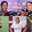 Mónica Ramos y Natalia Giraldo, jugadoras convocadas para la Copa América Femenina. Yoreli Rincón, Natalia Gaitán, Isabella Echeverri, jugadoras ausentes.
