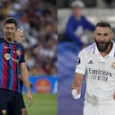 Robert Lewandowski (Barcelona) y Karim Benzema (Real Madrid).
