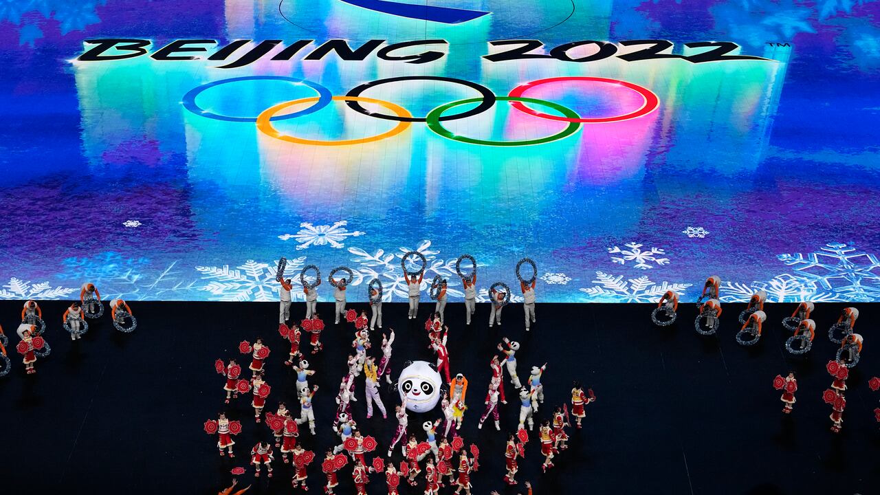 Performers dance in the pre-show during the opening ceremony of the 2022 Winter Olympics, Friday, Feb. 4, 2022, in Beijing. (AP Photo/Ashley Landis)