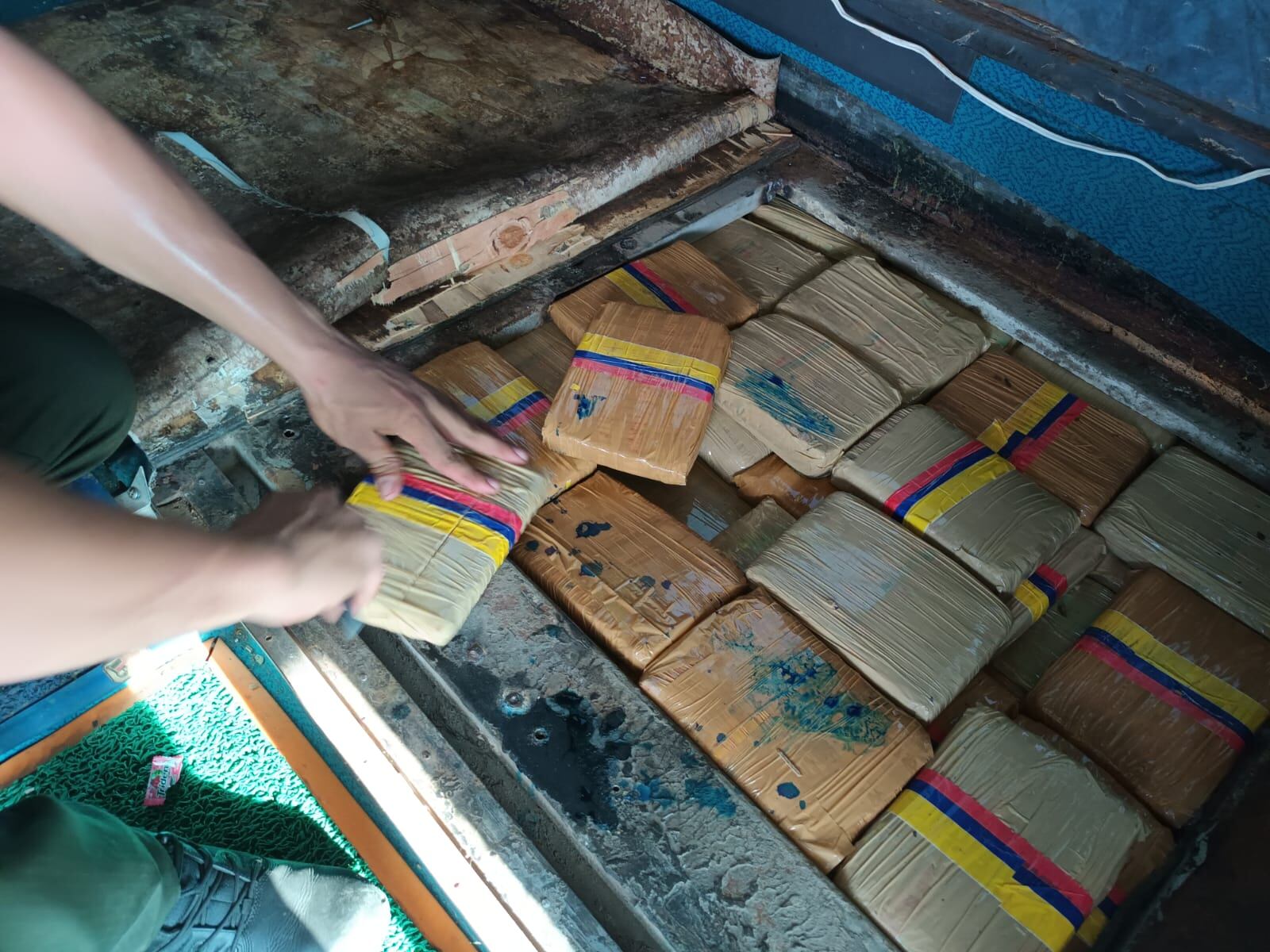 381 kilos de marihuana fueron incautados.