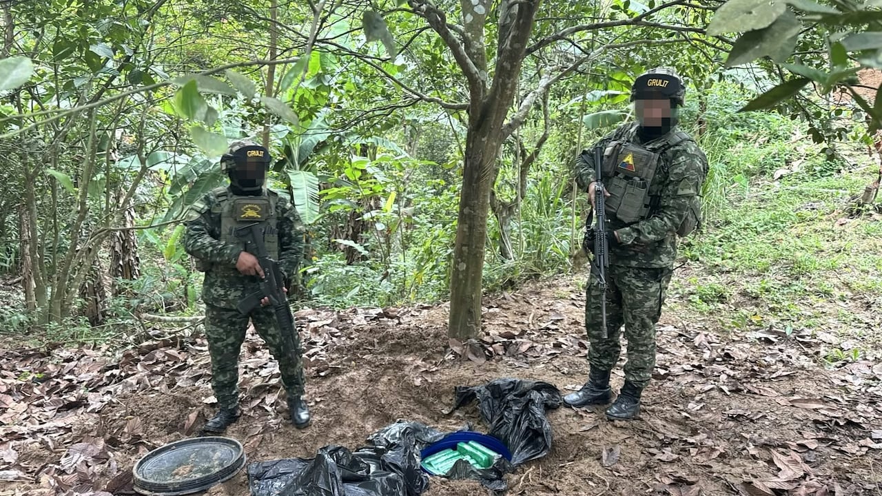 Lugar donde encontraron la droga.