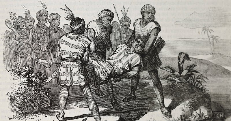 Buena parte de la realeza inca murió por enfermedades infectocontagiosas. Huascar, asesinado por órdenes de Atahualpa, asumió el inca del Tahuantinsuyo luego de que su padre Huayna Cápac y su hermano murieran de viruela. Muerte de Huascar, ilustración 1851.