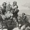 Buena parte de la realeza inca murió por enfermedades infectocontagiosas. Huascar, asesinado por órdenes de Atahualpa, asumió el inca del Tahuantinsuyo luego de que su padre Huayna Cápac y su hermano murieran de viruela. Muerte de Huascar, ilustración 1851.