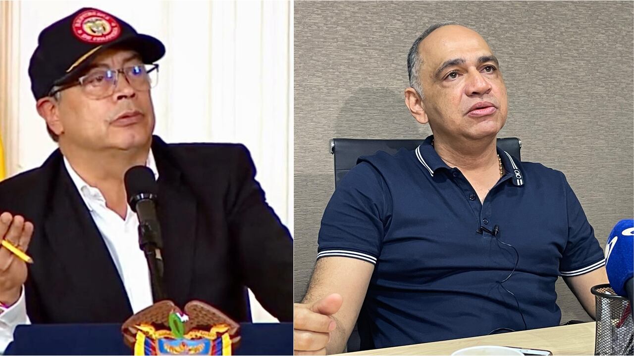 Presidente Gustavo Petro y el alcalde de Santa Marta Carlos Pinedo