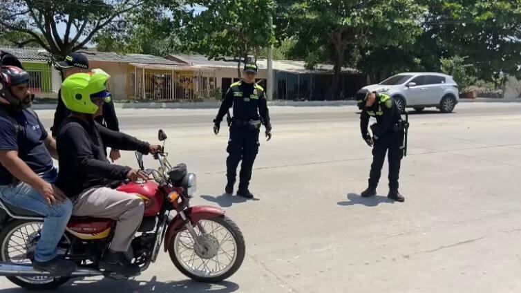 Policías en la zona del ataque