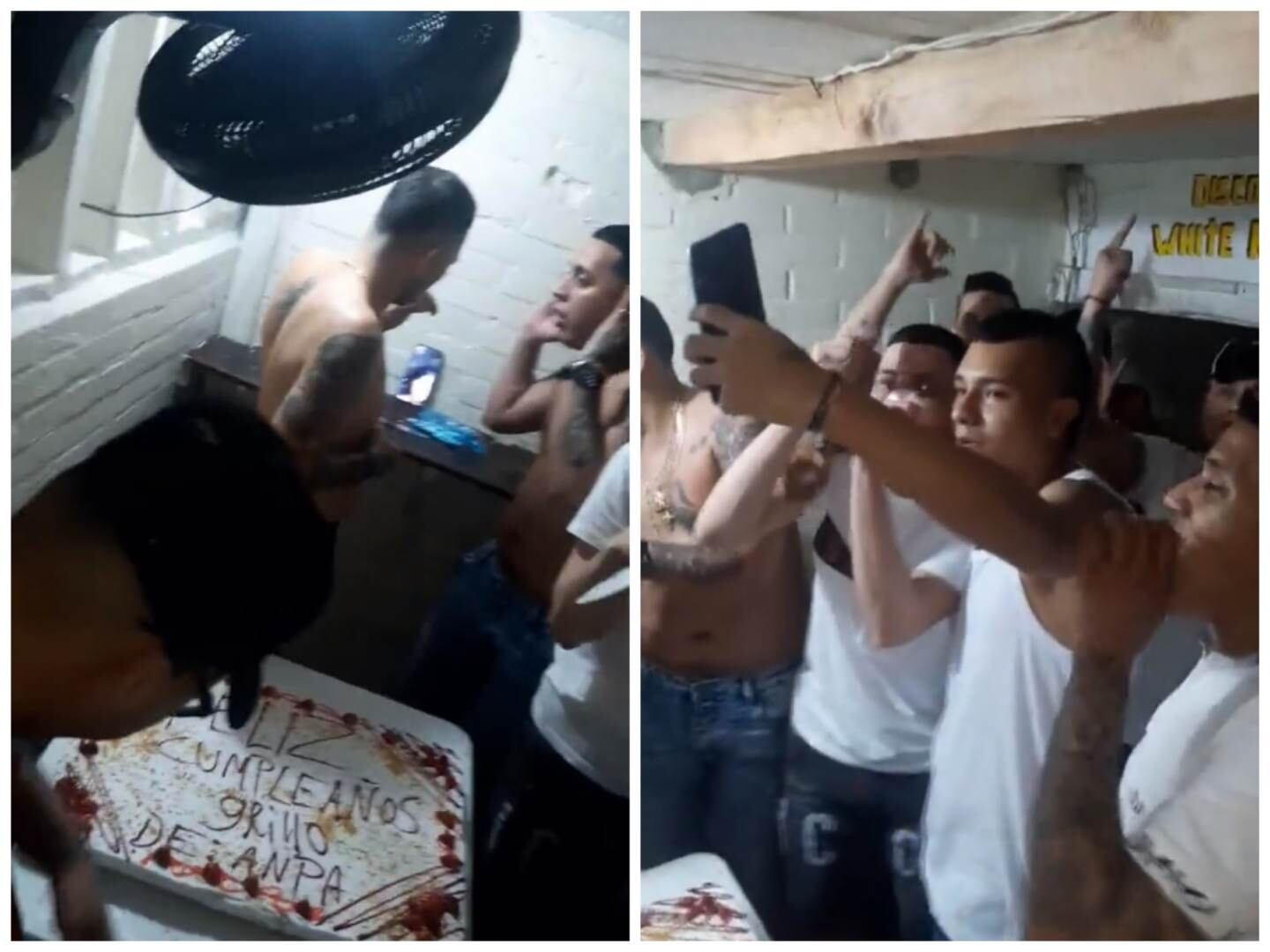 Los reclusos estarían celebrando un cumpleaños.