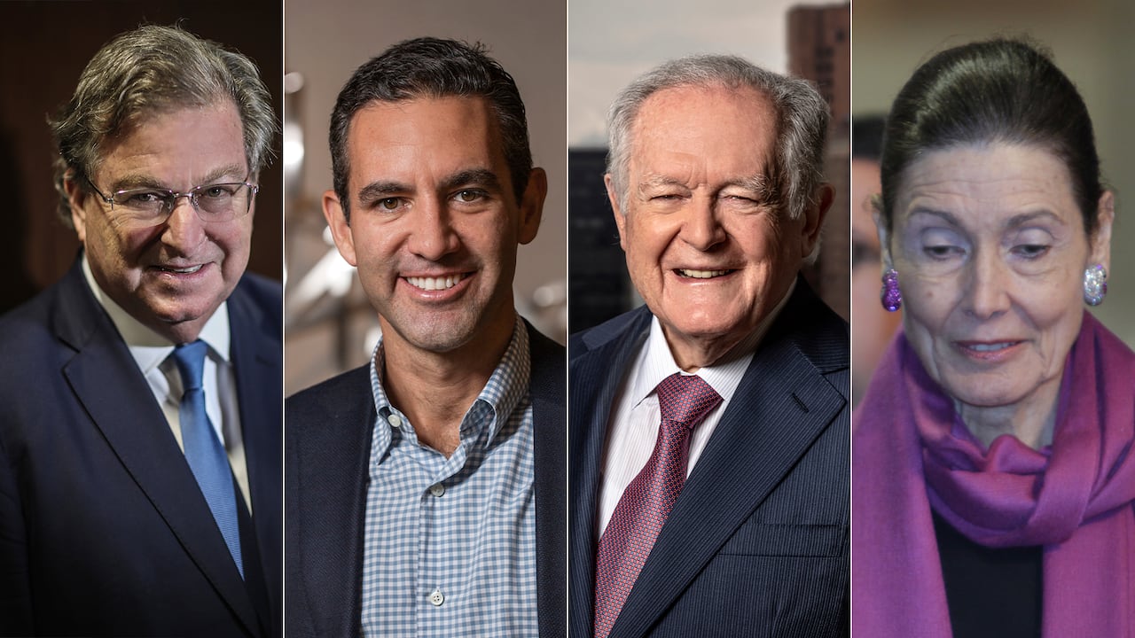 Jaime Gilinski, David Vélez, Luis Carlos Sarmiento Angulo, Beatriz Dávila de Santodomingo