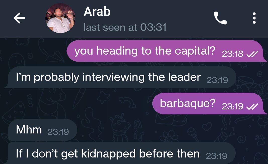 Último mensaje que envió Arab antes de ser secuestrado en Haití