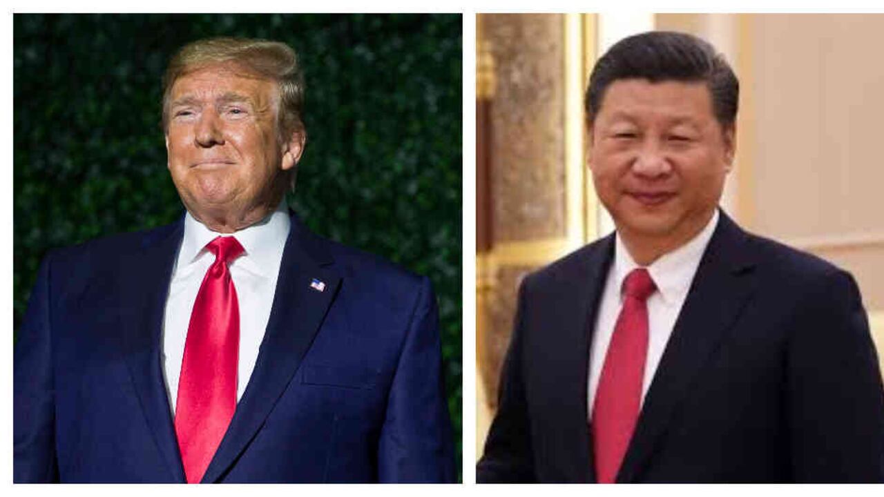 Donald Trump, presidente de EE. UU. (izquierda) y Xi Jinping, presidente de China (derecha).
