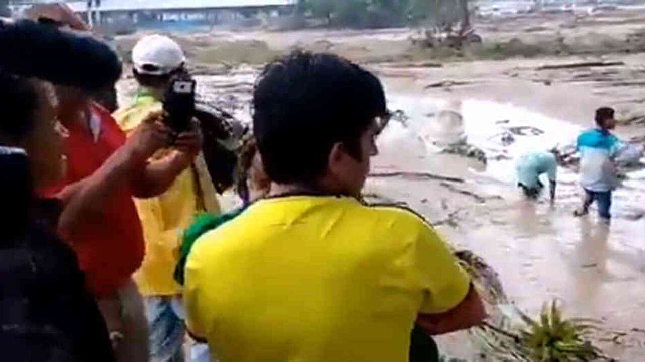 El rescate de un menor en Piedecuesta (Santander)