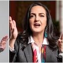 El exconcejal Hollman Morris y la senadora María Fernanda Cabal.