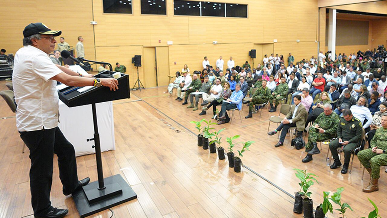 Presidente Petro en un evento en Popayán.