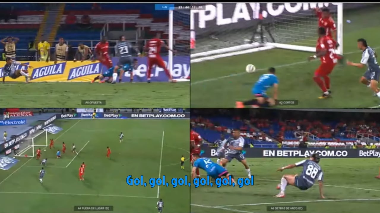 Tomas VAR del gol de Junior ante América en cuadrangulares de Liga BetPlay.