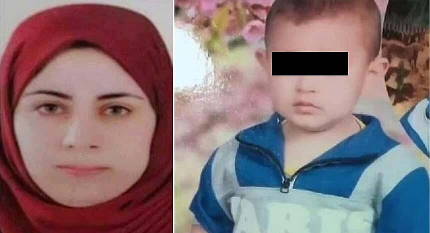 Hanaa Mohamed Hassan y su hijo, Youssef.