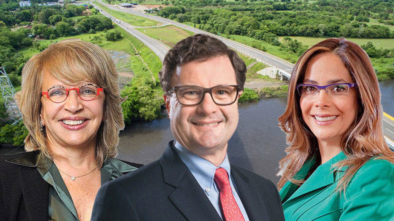 La ex ministra Cecilia Álvarez, el presidente de la ANI Luis Fernando Andrade y la ex ministra Gina Parody.