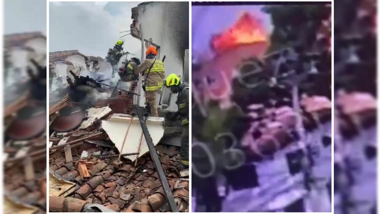 La nave se estrelló contra una zona residencial.