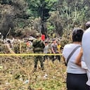 Momentos después de la caída del avión en Putumayo.