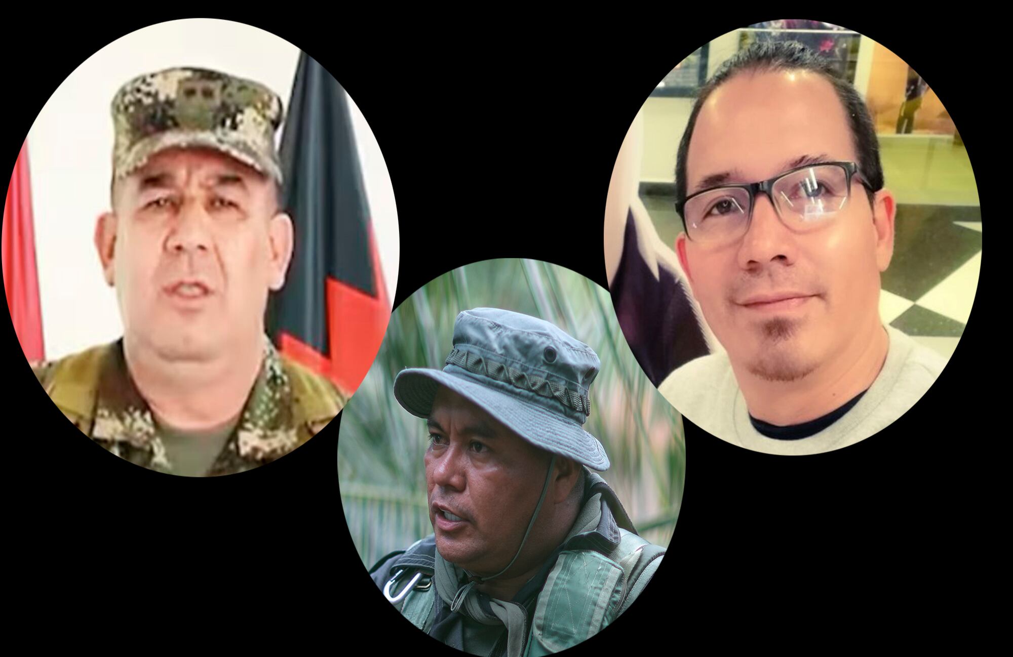 Wilmar Mejía,  el general Juan Miguel Huertas y Calarcá