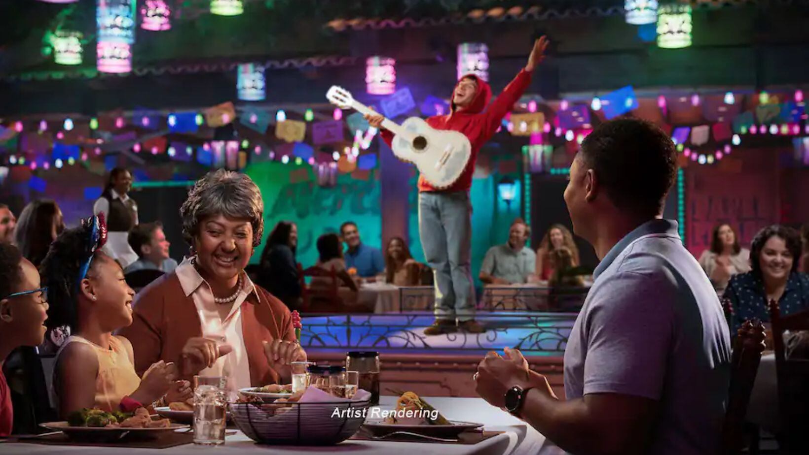 Video l Así es el Disney Treasure, el sexto barco de Disney Cruise Line; cuenta con una enorme figura de Aladdin y Jasmine en su popular alfombra mágica