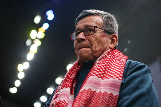 El jefe negociador del ELN, Pablo Beltrán en el Acto Público de Instalación del Comité Nacional de la Participación -instancia transitoria de la Mesa de Diálogos de Paz entre el Gobierno de Colombia y el Ejército de Liberación Nacional-ELN.