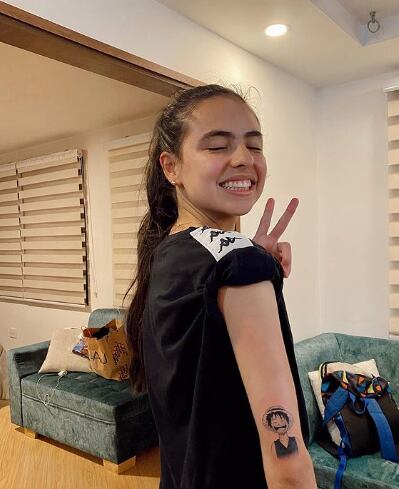 Michell Orozco está orgullosa de sus tatuajes.