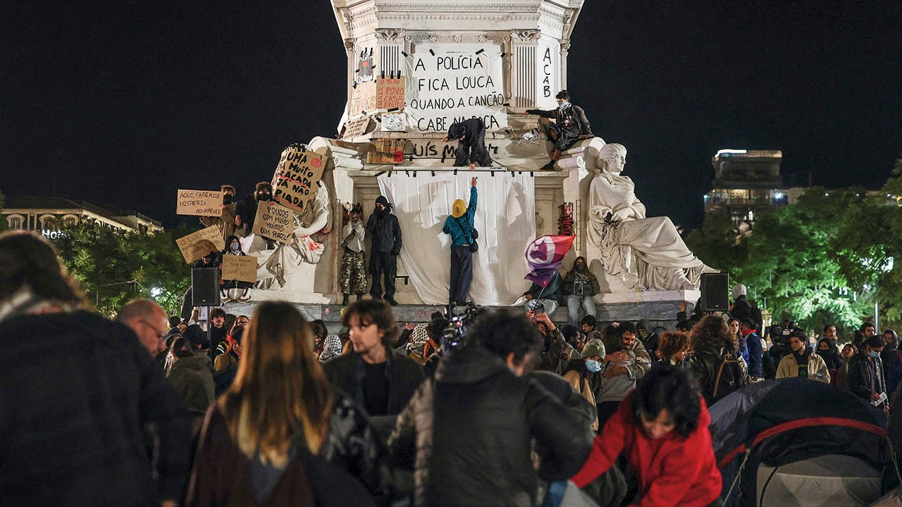 Protestas en Portugal.