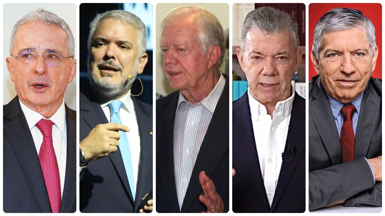 Los expresidentes Álvaro Uribe, Iván Duque, Juan Manuel Santos y César Gaviria lamentaron el fallecimiento de Jimmy Carter.