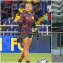 Luisa Agudelo, arquera de la Selección Colombia y su novio.