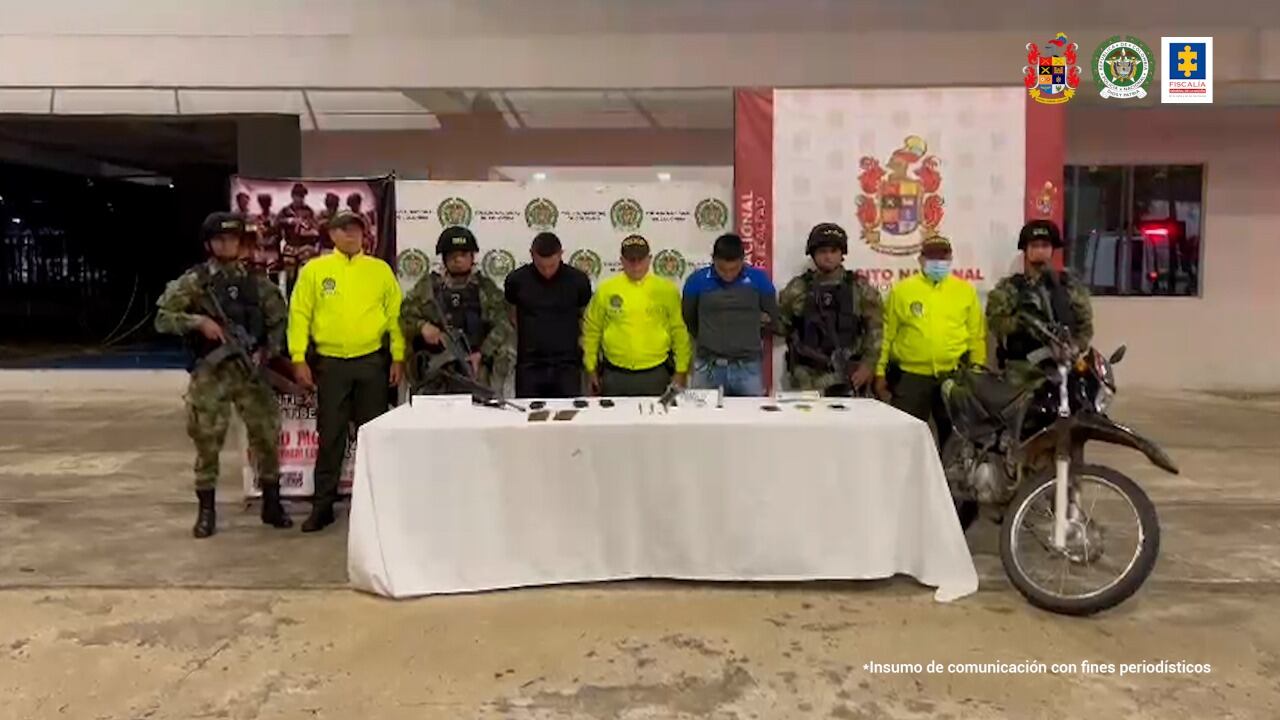 Momento de la captura y judicialización de alias Cristian, cabecilla de las disidencias en Caquetá.