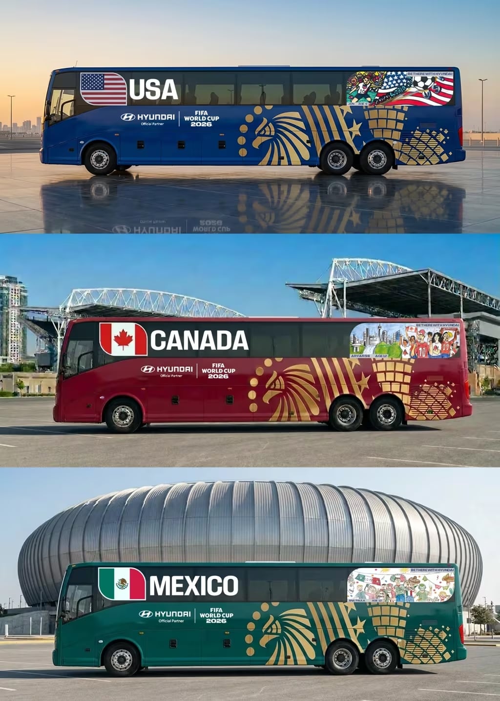 Hyundai reforzará la logística del Mundial 2026 con 994 vehículos de pasajeros y 506 autobuses distribuidos en las sedes del torneo.