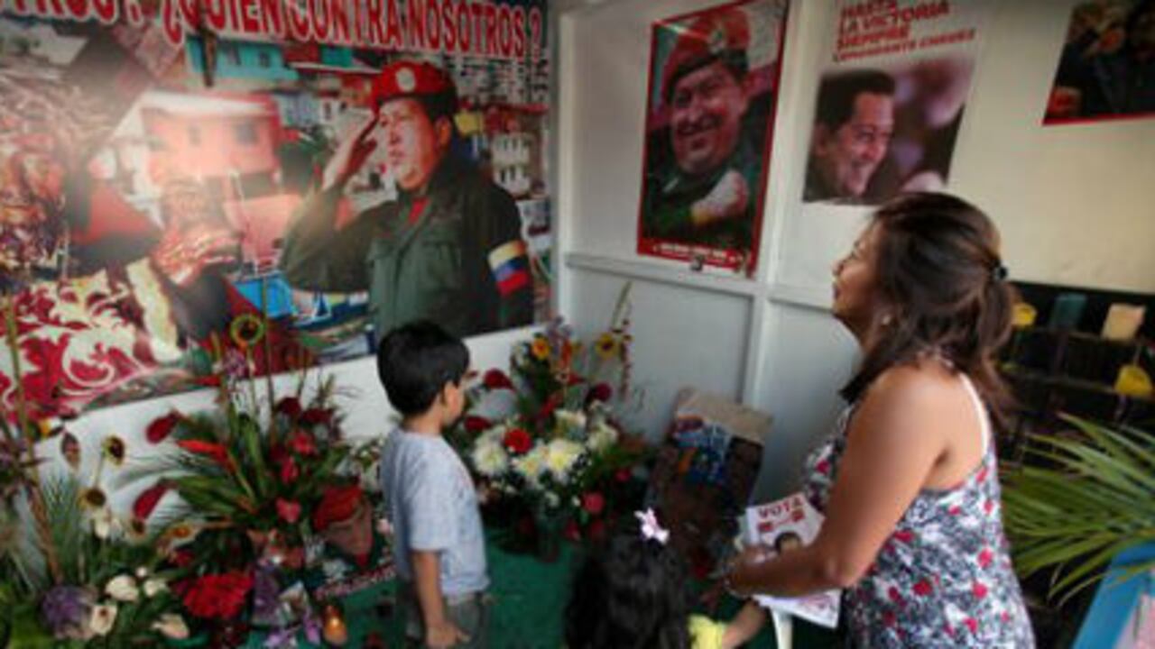 Santuario popular construido en honor de Hugo Chávez en el barrio "23 de Enero".