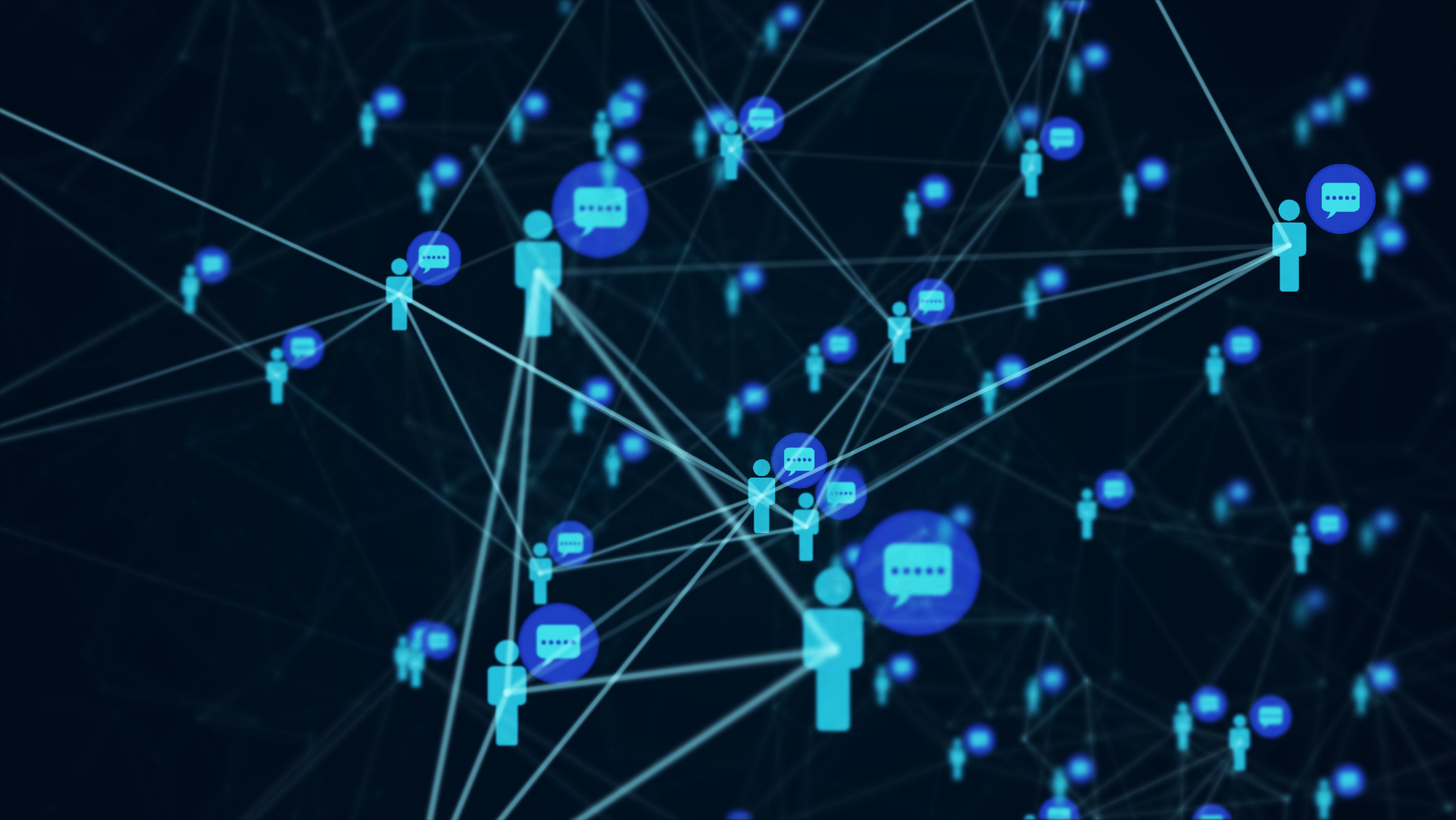 Conexión digital mediante redes sociales.