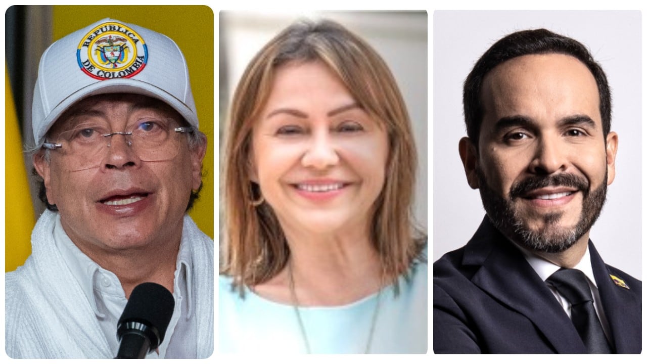 Gustavo Petro, María Nohemi Arboleda y Abelardo De La Espriella.