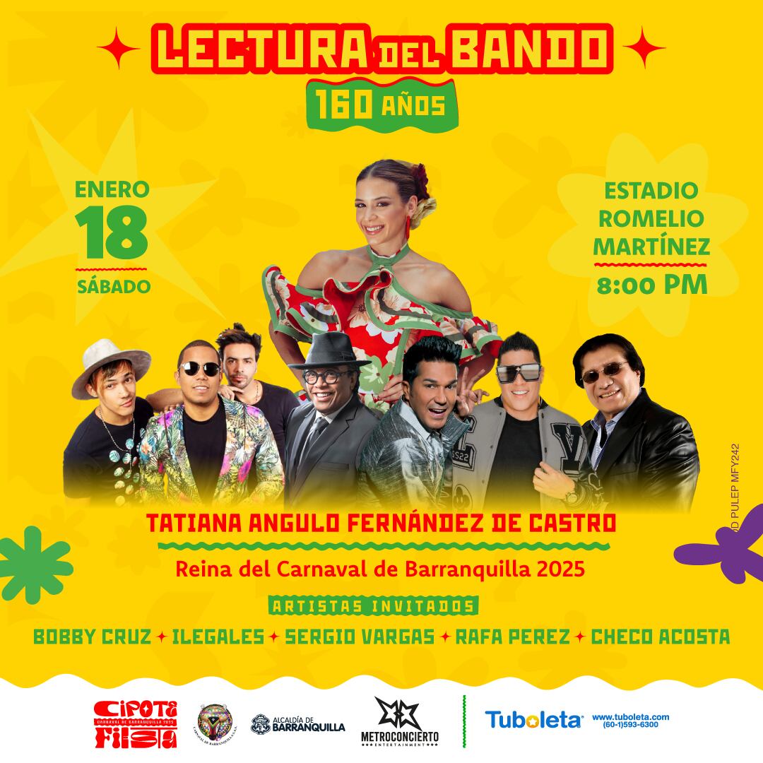 Artistas Lectura del Bando del Carnaval de Barranquilla.