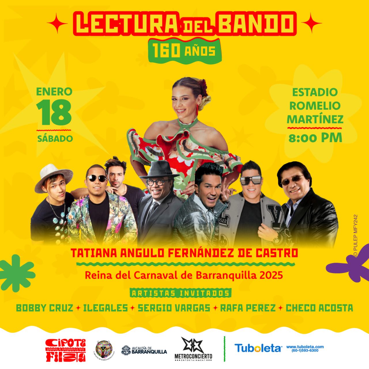 Artistas Lectura del Bando del Carnaval de Barranquilla.