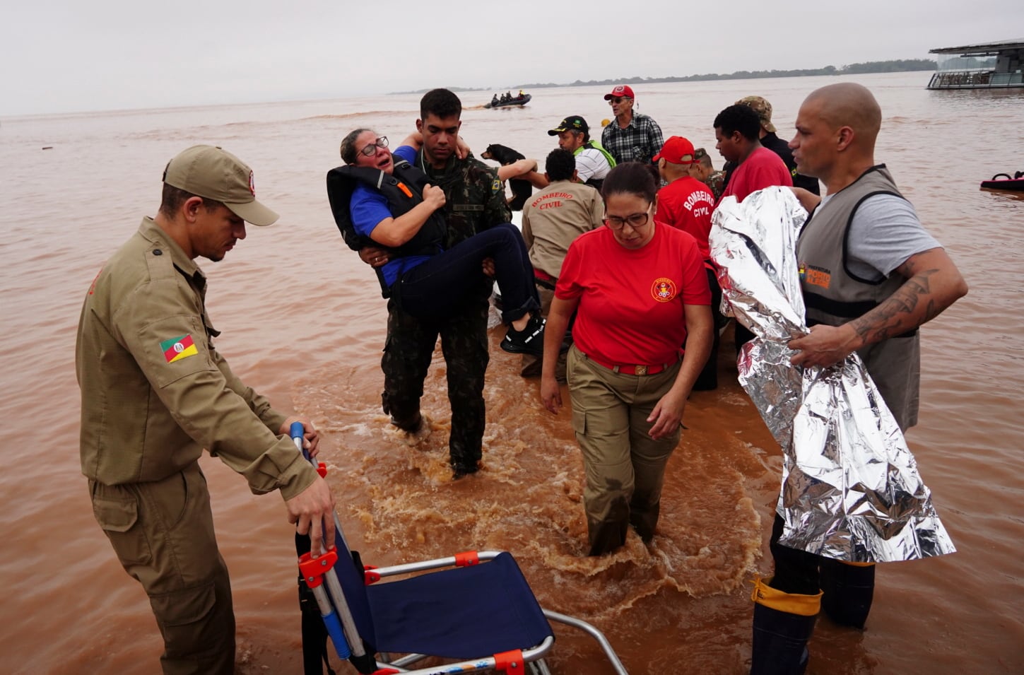 Inundaciones en Porto Alegre, estado de Rio Grande do Sul, Brasil,