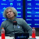 Alberto Gamero, entrenador y Juan Guillermo Cuadrado, jugador de Millonarios en rueda de prensa