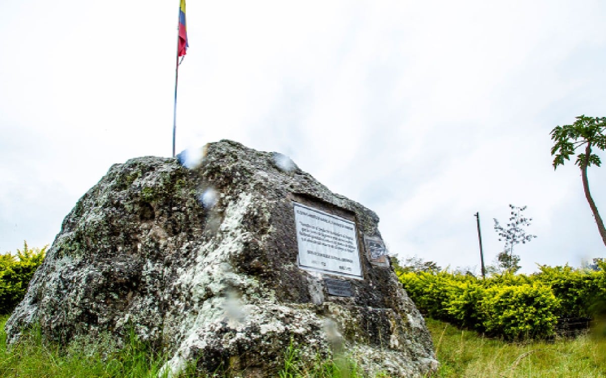 La piedra de Bolívar.
