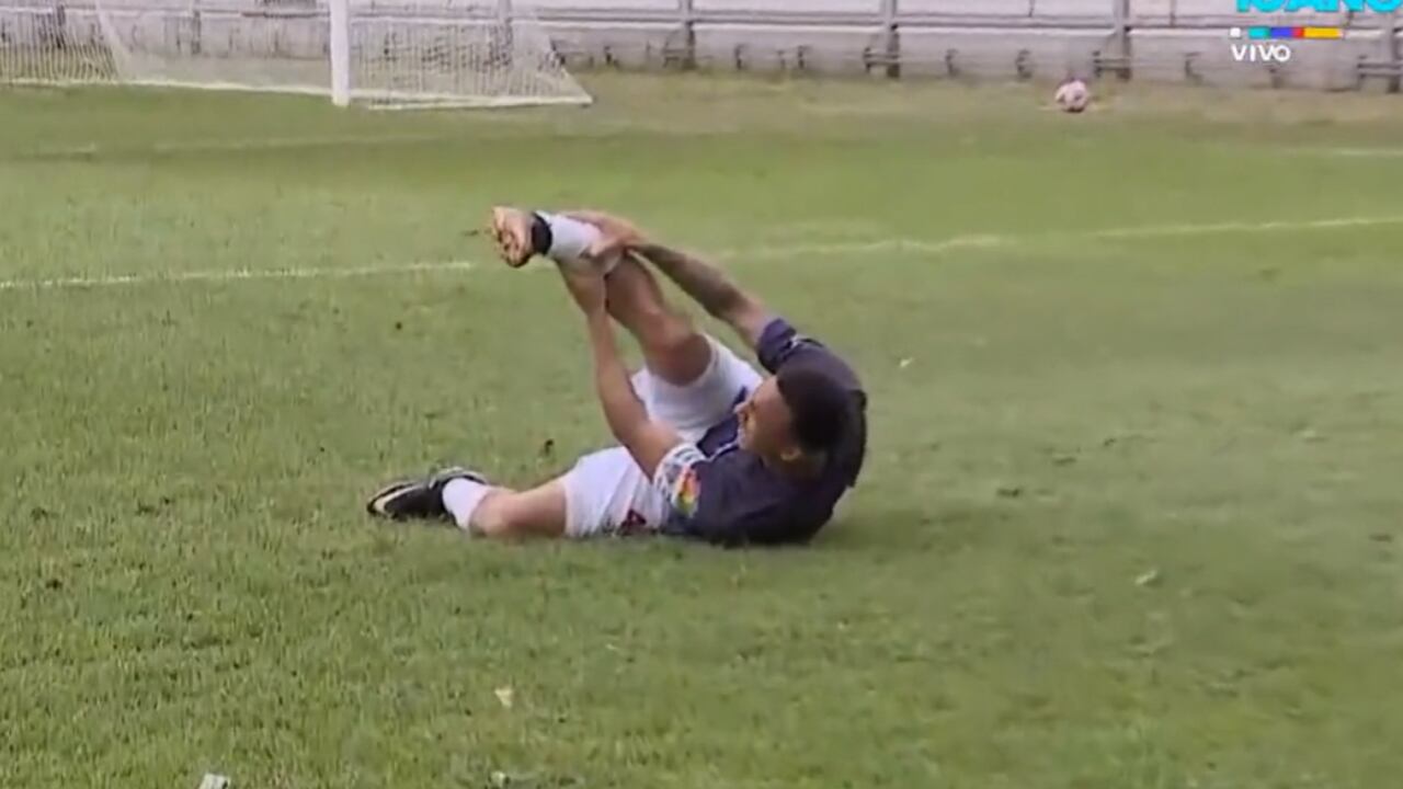 Momento exacto de la lesión del jugador de Mercedes en Argentina.