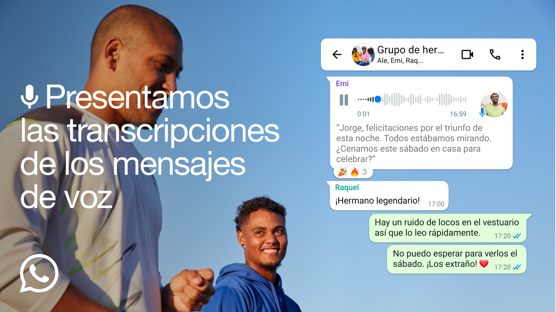 La nueva función de transcripción de mensajes de voz de WhatsApp permite a los usuarios leer los audios recibidos en vez de escucharlos.