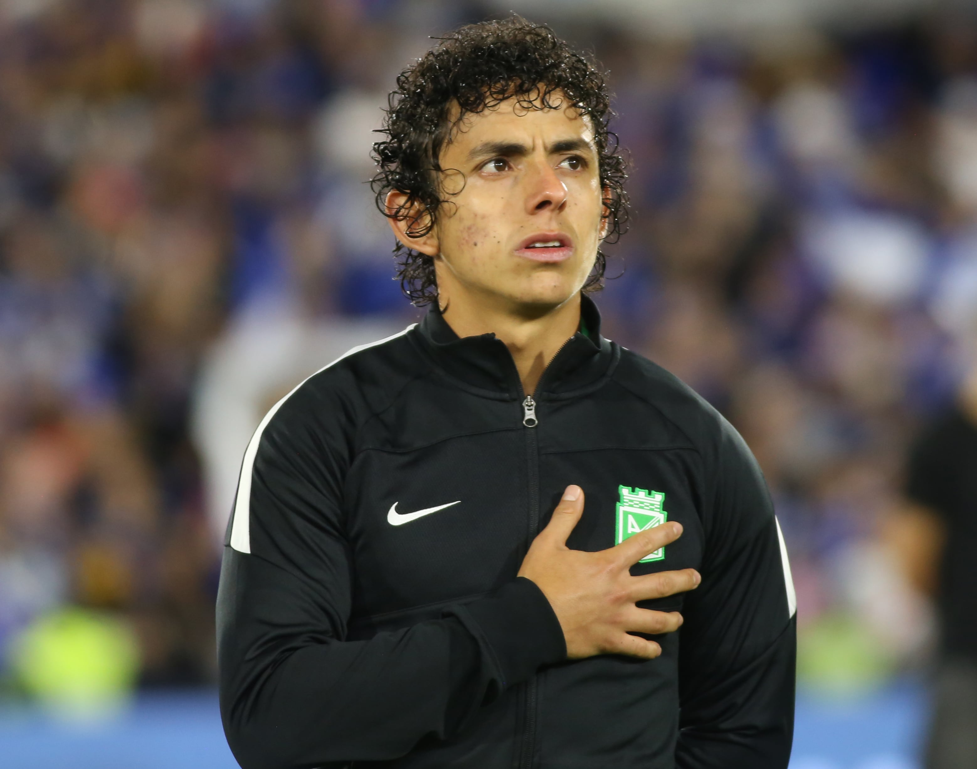 Daniel Mantilla vistiendo los colores de Atlético Nacional en 2022.