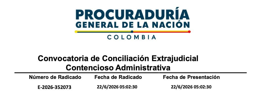 Este es el radicado ante la Procuraduría.