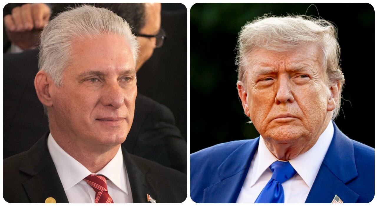 Miguel Diaz-Canel y Donald Trump