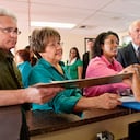 over anxious candidates at counter