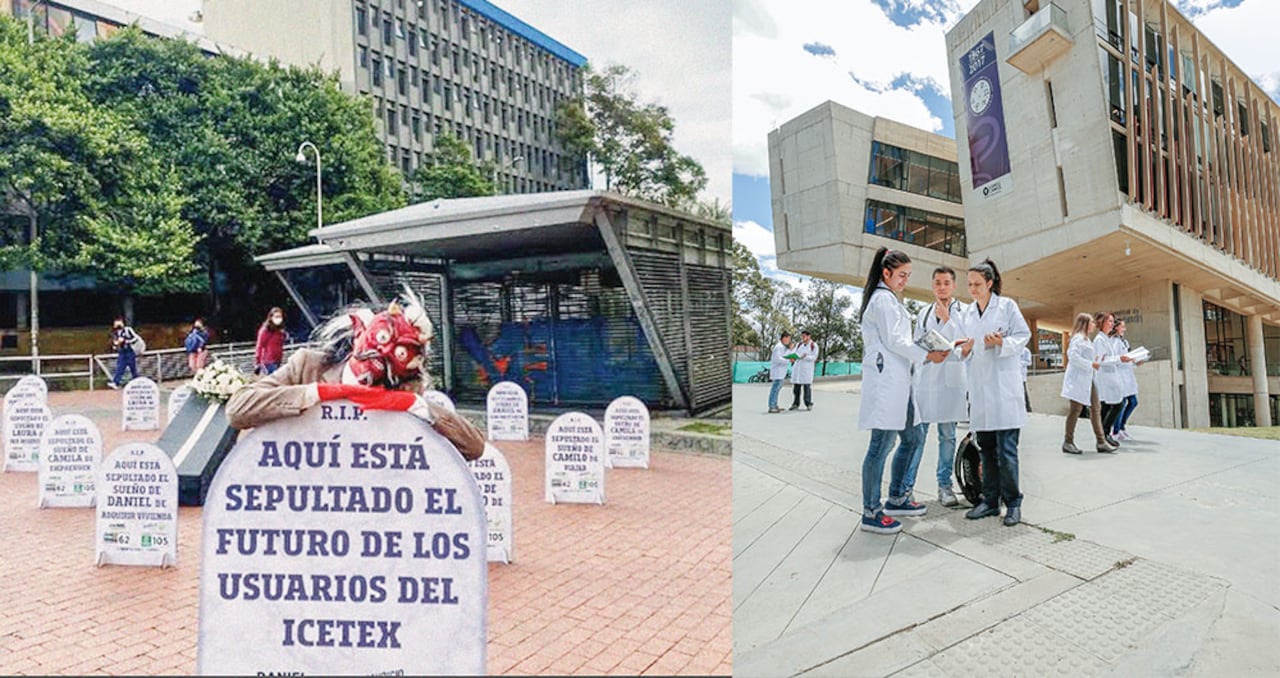Cuando era congresista, Mauricio Toro hizo una protesta frente las instalaciones del Icetex pidiendo sepultar la entidad. Hoy es su director.