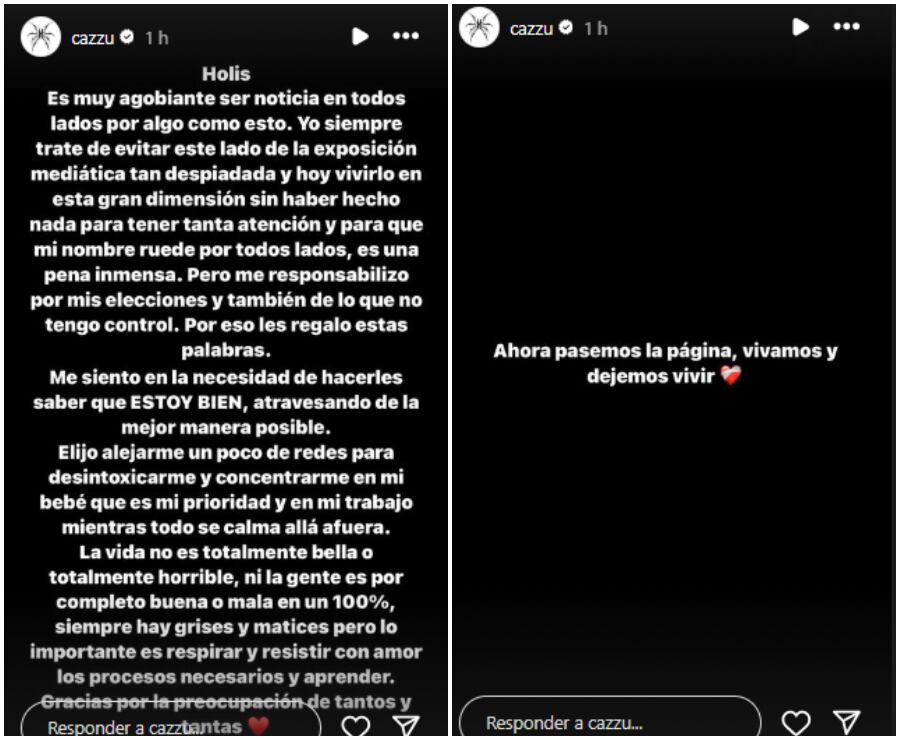 Cazzu se pronunció sobre el escándalo mediático por la relación de su ex Christian Nodal con la cantante Ángela Aguilar.