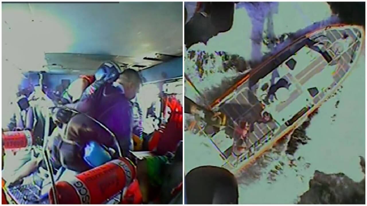 La Guardia Costera de EE. UU. rescató a tres pescadores el fin de semana.